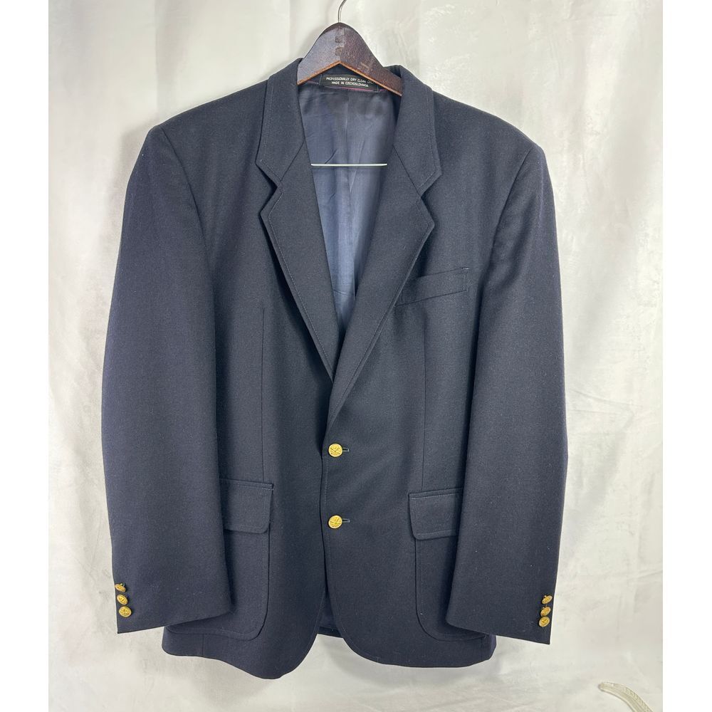 Yorkshire & Hill Mens Wool Navy Blazer